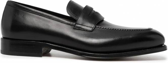Ferragamo Tramezza leren loafers Zwart