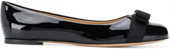 Ferragamo Vara ballerina's met strik Zwart