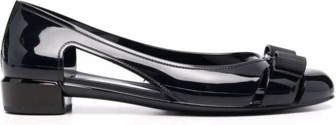 Ferragamo Vara Bow 30mm jelly pumps Zwart