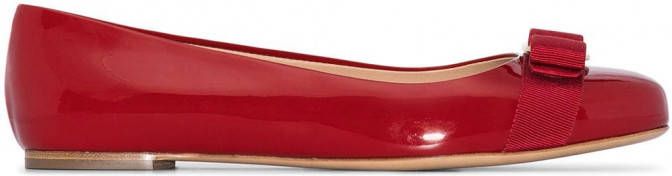 Ferragamo Vara ballerina's met strik Rood