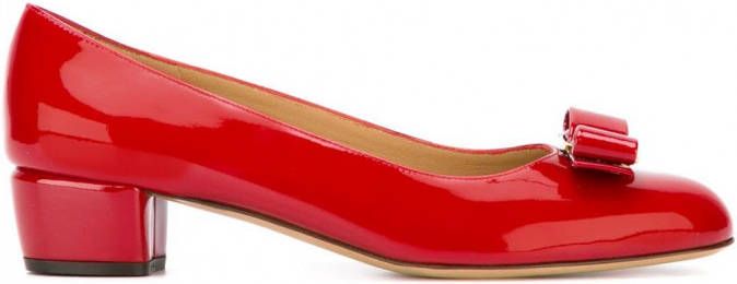 Ferragamo Viva leren pumps Rood