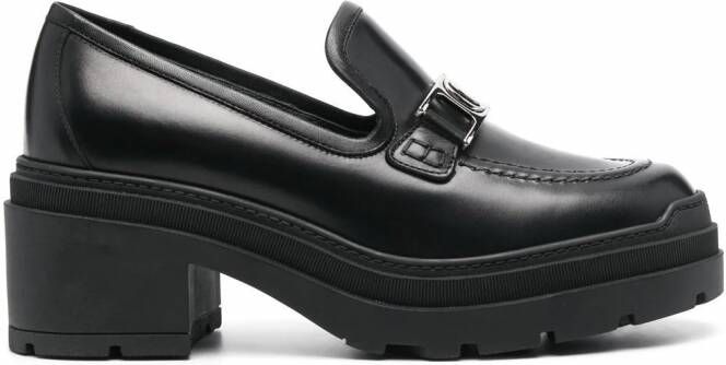 Ferragamo Vara Chain leren loafers Zwart