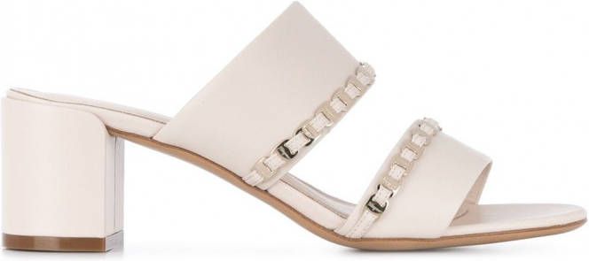 Ferragamo Vara gevlochten sandalen Beige