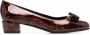 Ferragamo Vara lakleren pumps Bruin - Thumbnail 1