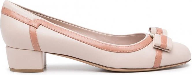 Ferragamo Vara leren pumps Roze