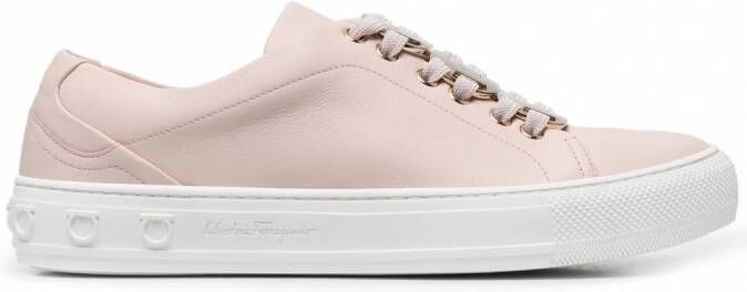 Ferragamo Vara low-top sneakers Roze
