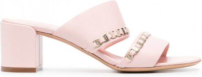 Ferragamo Vara sandalen met ketting Roze
