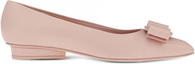 Ferragamo Viva ballerina's met strik Roze