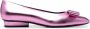 Ferragamo Viva ballerina's met strikdetail Roze - Thumbnail 1