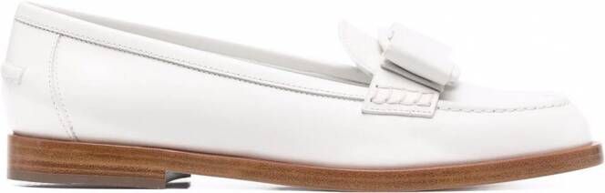 Ferragamo Viva loafers verfraaid met strik Wit