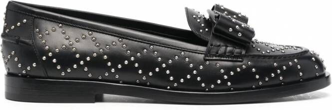 Ferragamo Viva loafers met studs Zwart