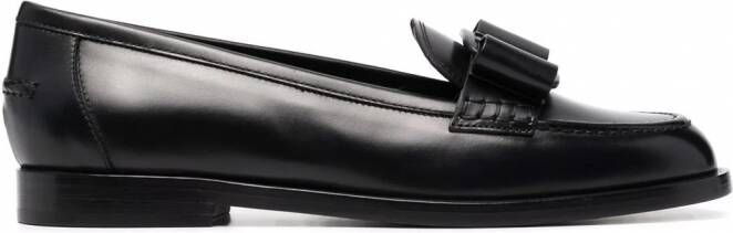 Ferragamo Vivaldo leren ballerina's Zwart