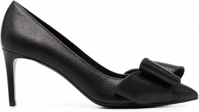 Ferragamo Zoey pumps met strikdetail Zwart