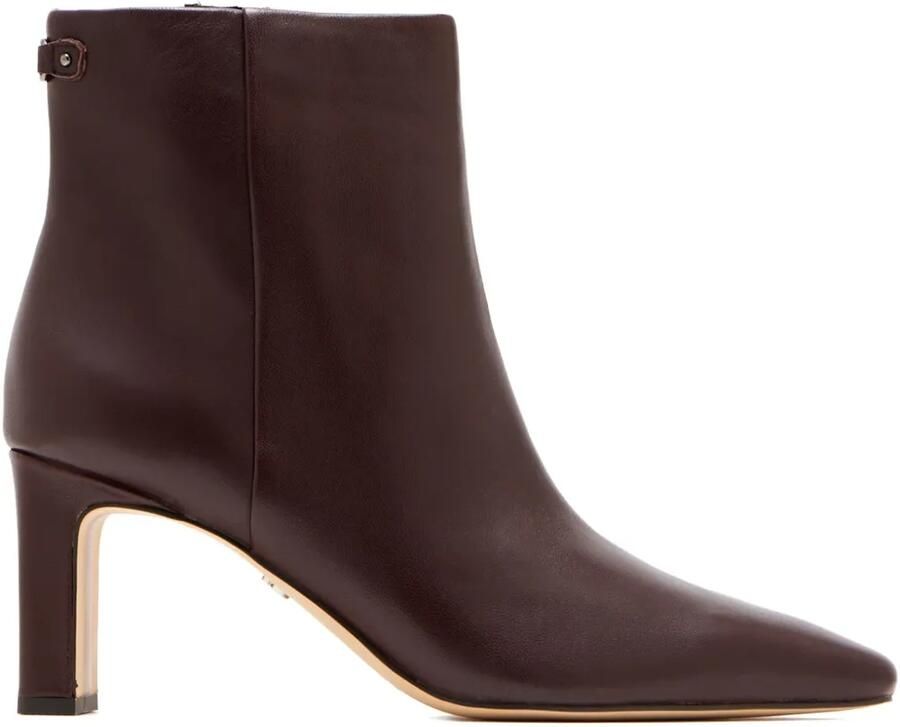 Sam Edelman 69 mm enkellaarzen met rits en hak Bruin