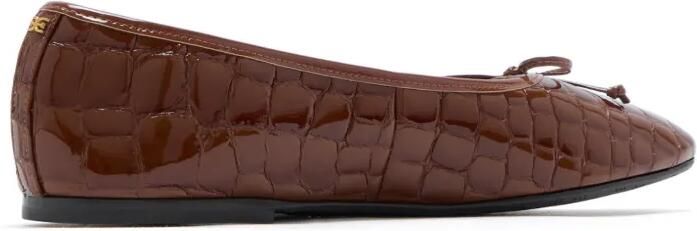 Sam Edelman Alie leren ballerina's met krokodillen-reliëf Bruin - Foto 4