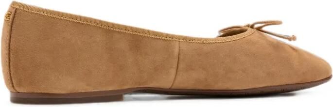 Sam Edelman Allie suède ballerina's met strikdetail Bruin