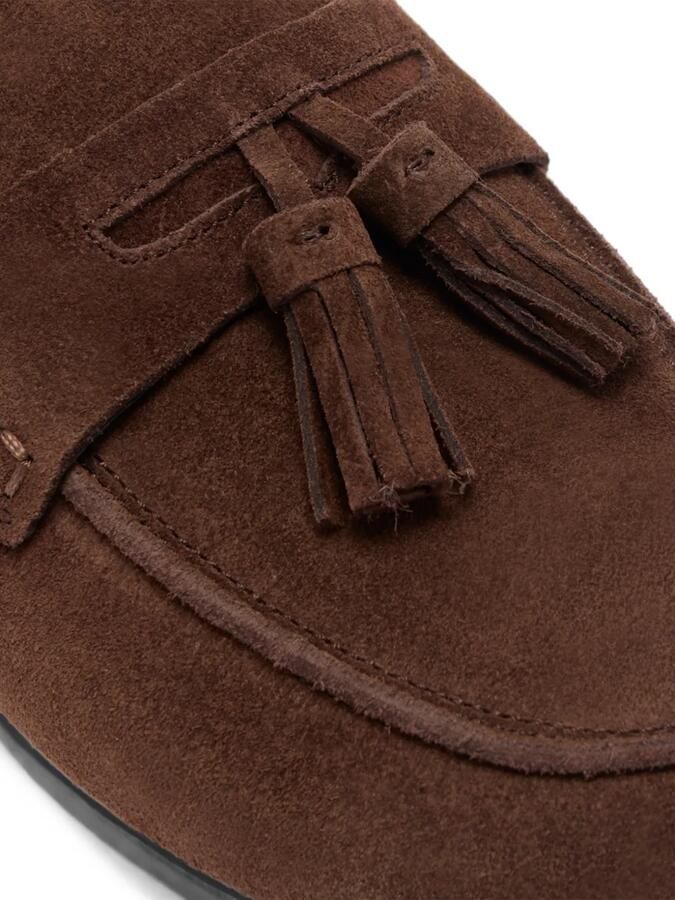 Sam Edelman Astrid suède muiltjes met kwastje Bruin