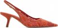 Sam Edelman Bianka mesh slingback pumps met borduurwerk Rood - Rood
