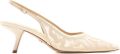 Sam Edelman Bianka slingback pumps met borduurwerk Beige - Beige