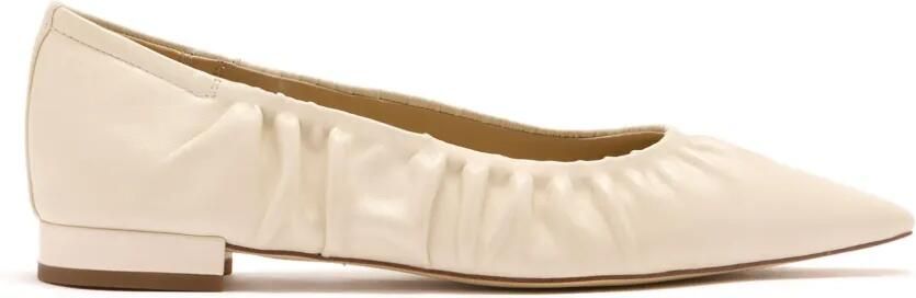 Sam Edelman Essex leren ballerina's met ruches Beige