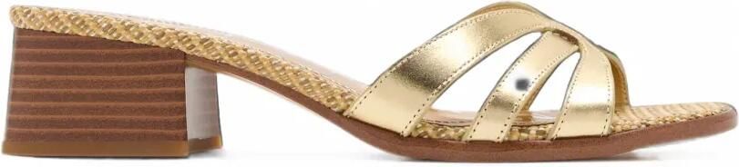 Sam Edelman Farrin leren sandalen Goud