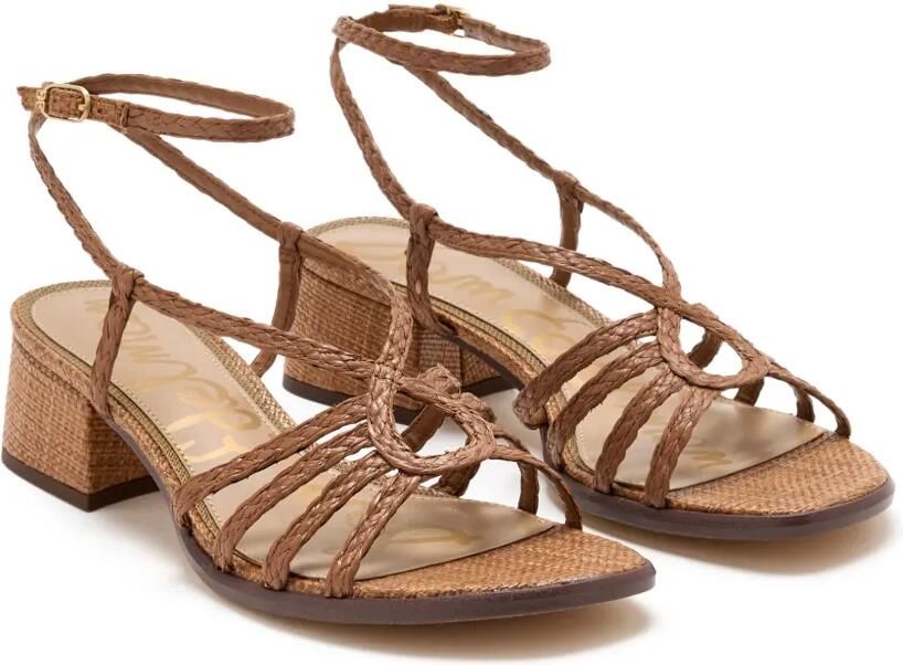 Sam Edelman Fletcher gevlochten raffia sandalen Bruin