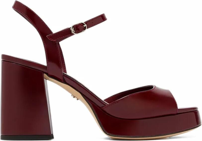 Sam Edelman Fleur platform patent leather sandals Rood