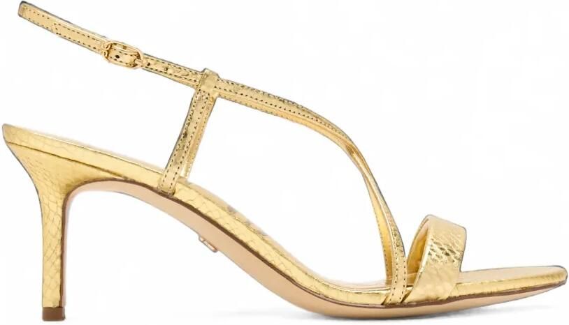 Sam Edelman Ginny leren sandalen met reptielen-effect Goud
