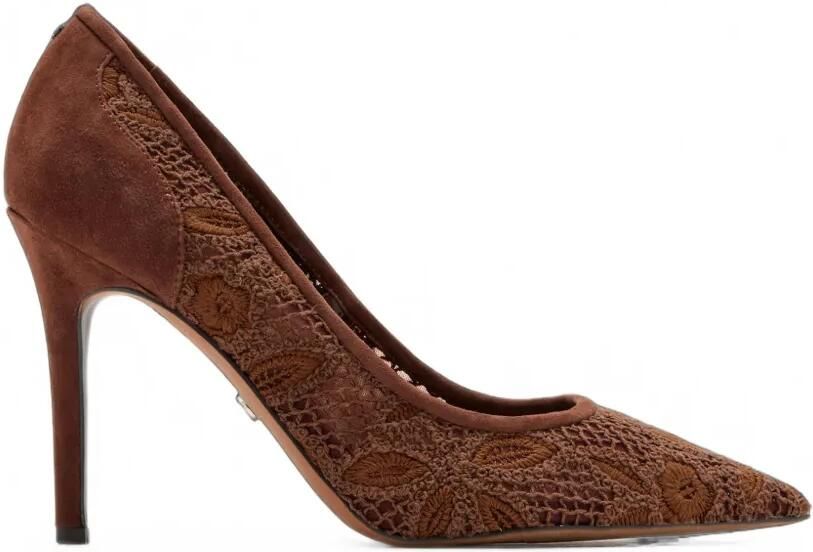 Sam Edelman Hazel mesh pumps met geborduurde bloemen Bruin