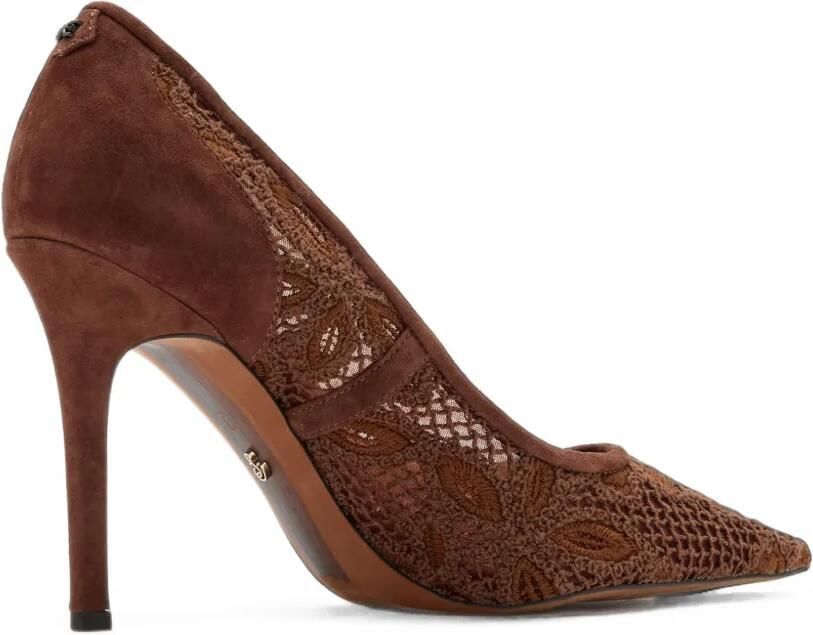 Sam Edelman Hazel mesh pumps met geborduurde bloemen Bruin - Foto 3