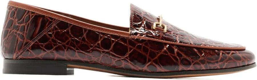 Sam Edelman Loafers met krokodillen-reliëf Bruin