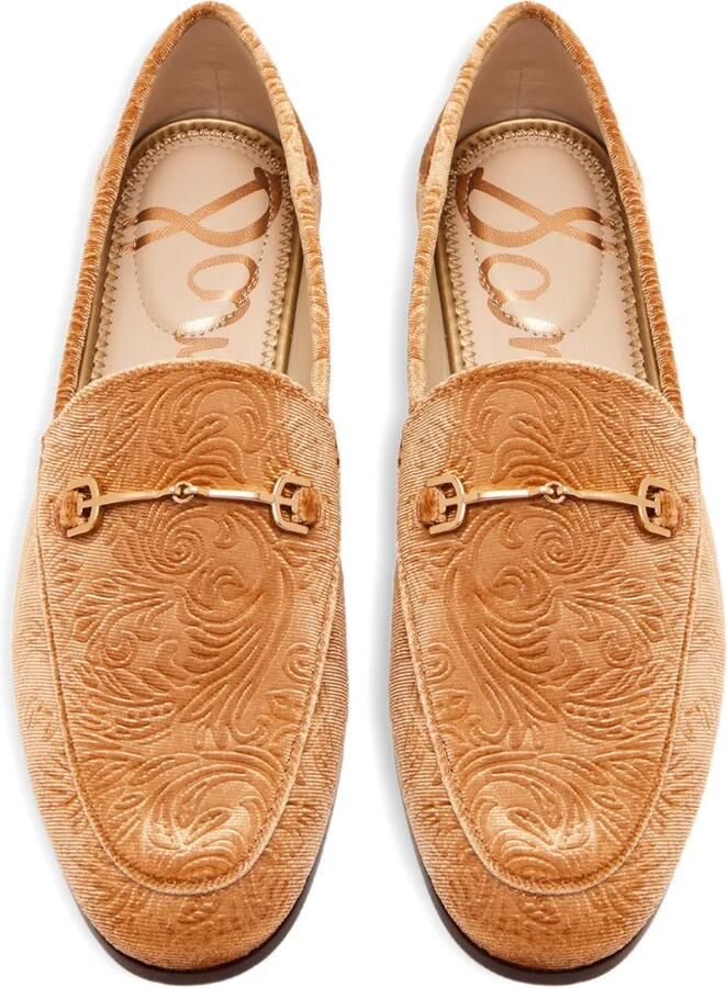 Sam Edelman Loraine horsebit loafers met bloemen-jacquard Bruin - Foto 3