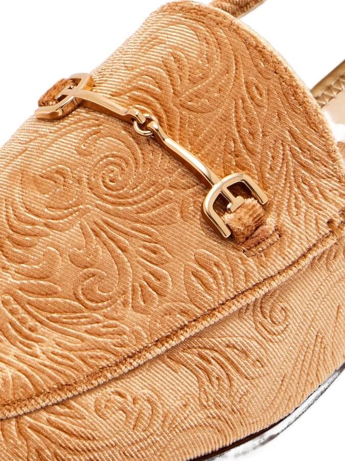 Sam Edelman Loraine horsebit loafers met bloemen-jacquard Bruin - Foto 2