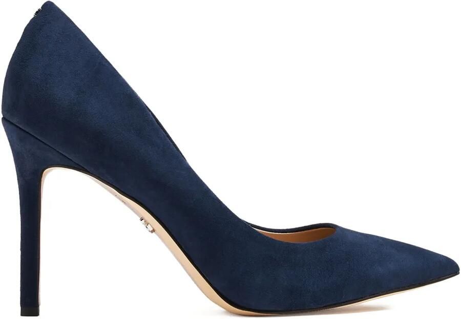 Sam Edelman Navy suède hakken met puntige neus Blauw