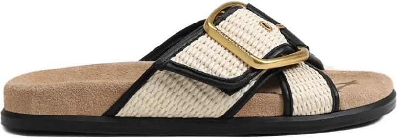 Sam Edelman Raffia sandalen met gesp Beige