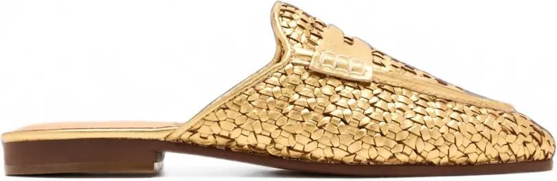 Sam Edelman Tullie geweven muiltjes Goud