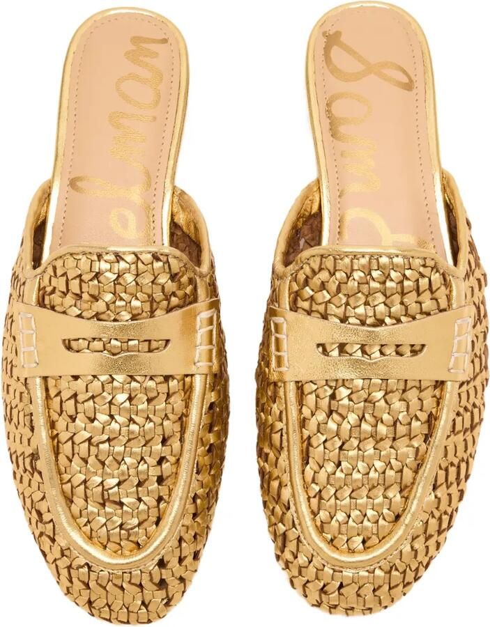 Sam Edelman Tullie geweven muiltjes Goud - Foto 2