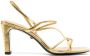 SANDRO 80 mm Faye metallic sandalen met bandjes Goud - Thumbnail 1
