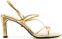 SANDRO Faye metallic sandalen met bandjes Goud - Thumbnail 1