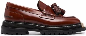 SANDRO Iron loafers met chunky zool Bruin
