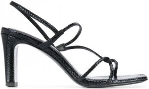SANDRO Sandalen met slangenhuid-effect Zwart