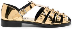 SANDRO Sandalen met studs Goud