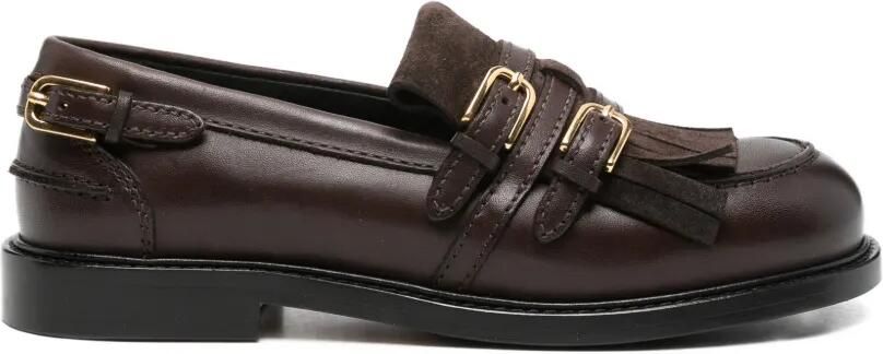 SANDRO Loafers met franje Bruin