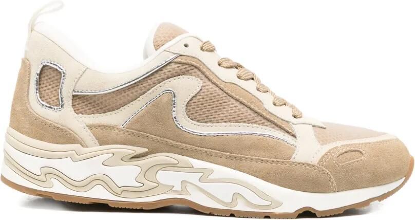 SANDRO Sneakers gemaakt van een mix van materialen Beige