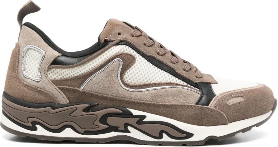 SANDRO Sneakers gemaakt van een mix van materialen Bruin