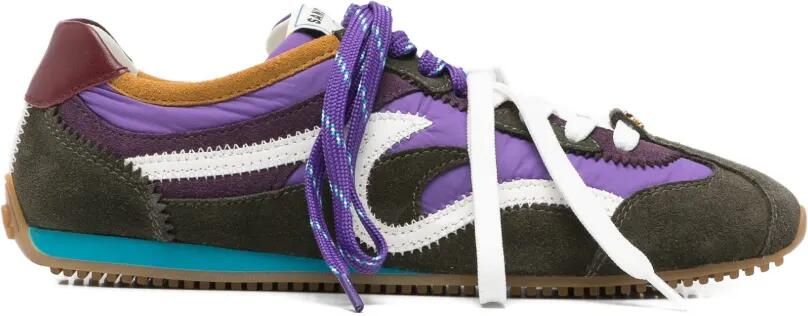 SANDRO Sneakers met vlakken en ronde neus Paars