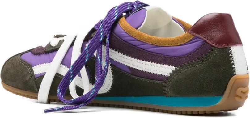 SANDRO Sneakers met vlakken en ronde neus Paars - Foto 4