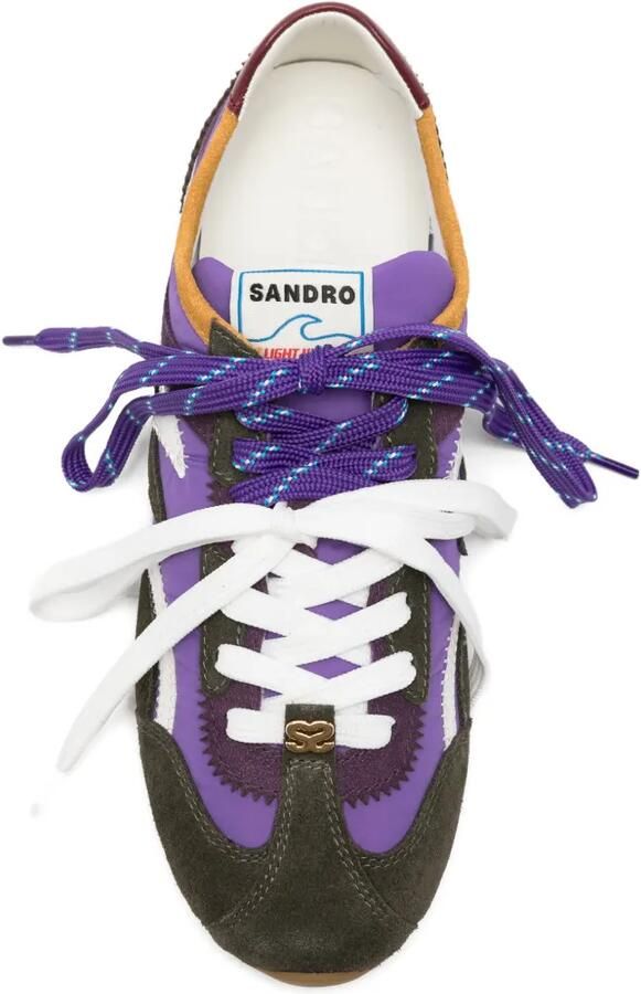 SANDRO Sneakers met vlakken en ronde neus Paars - Foto 2