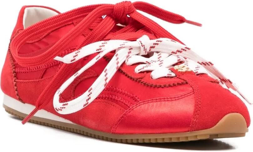 SANDRO Sneakers met vlakken en ronde neus Rood - Foto 3