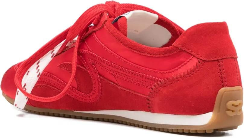 SANDRO Sneakers met vlakken en ronde neus Rood - Foto 4